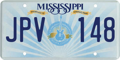 MS license plate JPV148