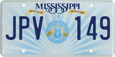 MS license plate JPV149