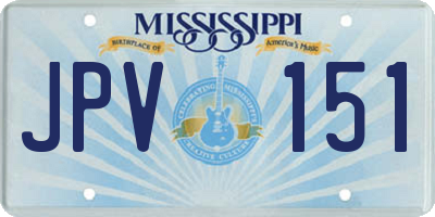 MS license plate JPV151