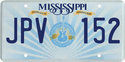 MS license plate JPV152