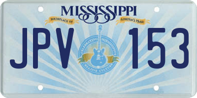MS license plate JPV153