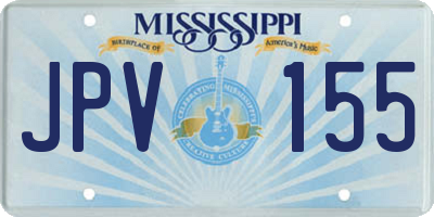 MS license plate JPV155