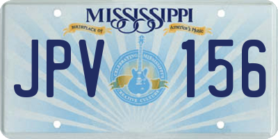 MS license plate JPV156