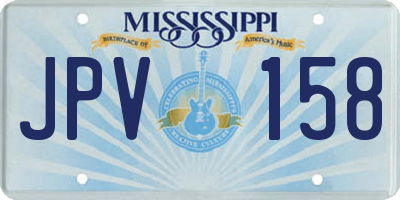 MS license plate JPV158