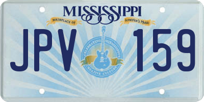 MS license plate JPV159