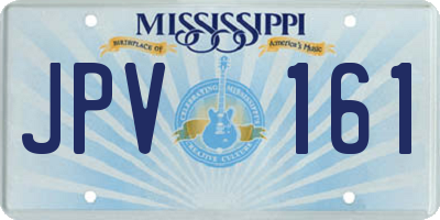 MS license plate JPV161