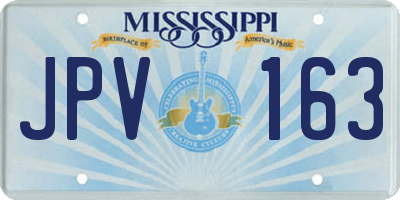 MS license plate JPV163