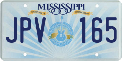MS license plate JPV165