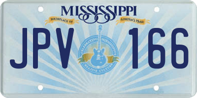 MS license plate JPV166