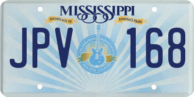 MS license plate JPV168