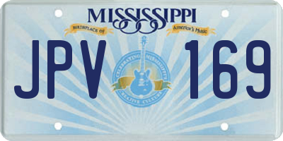 MS license plate JPV169