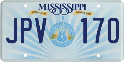 MS license plate JPV170