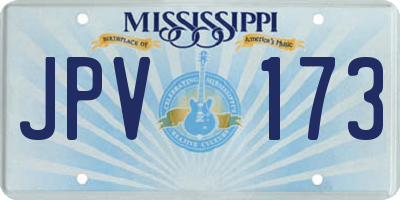 MS license plate JPV173