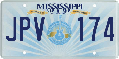 MS license plate JPV174