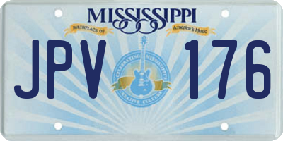 MS license plate JPV176