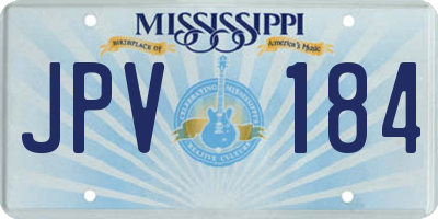 MS license plate JPV184