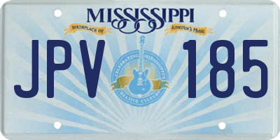 MS license plate JPV185