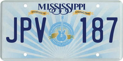 MS license plate JPV187