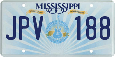 MS license plate JPV188