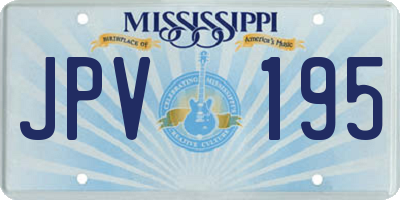 MS license plate JPV195
