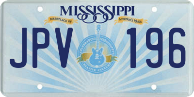 MS license plate JPV196