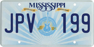MS license plate JPV199