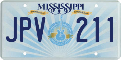 MS license plate JPV211