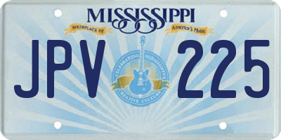 MS license plate JPV225