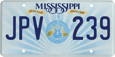 MS license plate JPV239