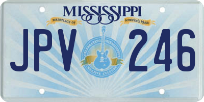 MS license plate JPV246