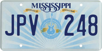 MS license plate JPV248