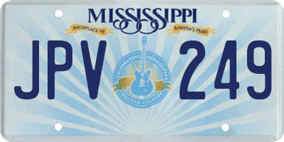 MS license plate JPV249