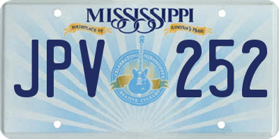 MS license plate JPV252