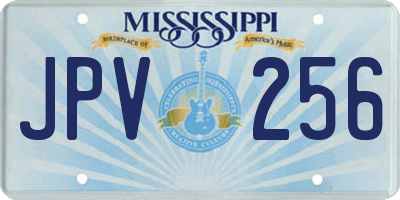 MS license plate JPV256