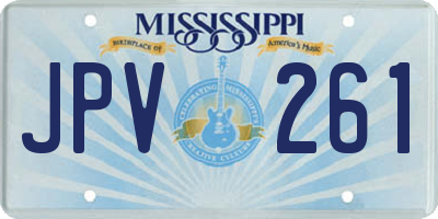 MS license plate JPV261