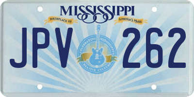 MS license plate JPV262