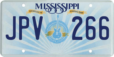 MS license plate JPV266