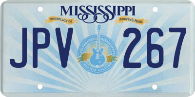 MS license plate JPV267
