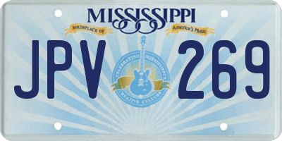 MS license plate JPV269