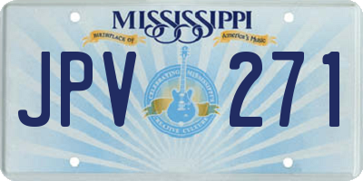 MS license plate JPV271