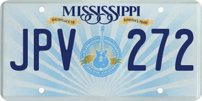 MS license plate JPV272