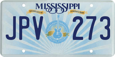 MS license plate JPV273