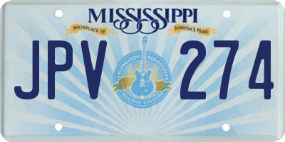MS license plate JPV274