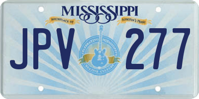 MS license plate JPV277