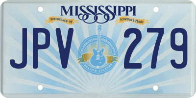 MS license plate JPV279