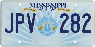 MS license plate JPV282