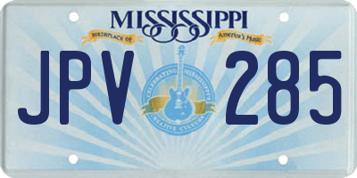 MS license plate JPV285