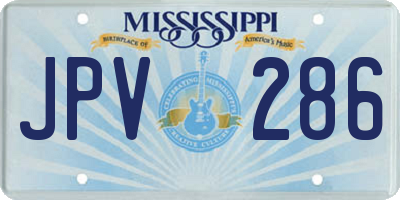 MS license plate JPV286
