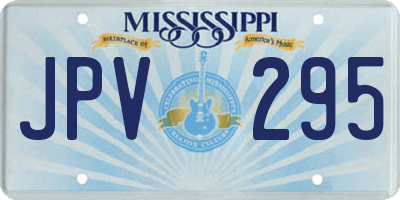 MS license plate JPV295