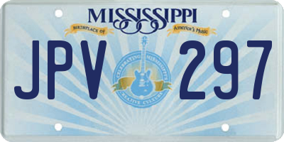 MS license plate JPV297